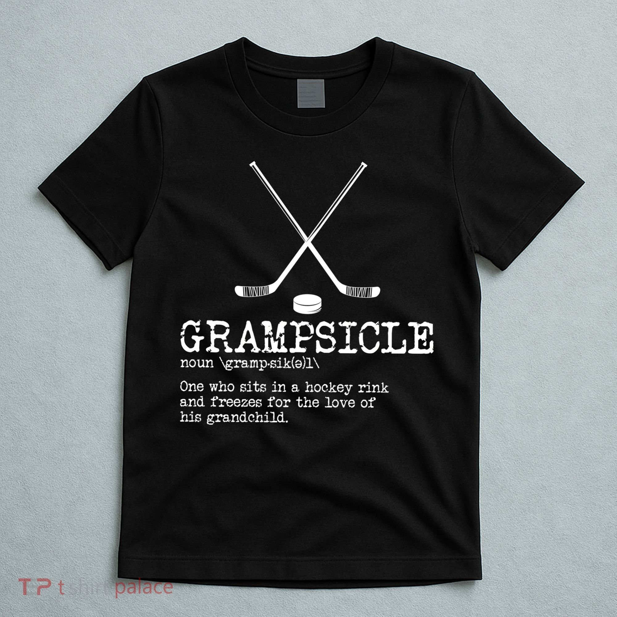 Hockey Grandpa Grampsicle Definition Funny T-Shirt