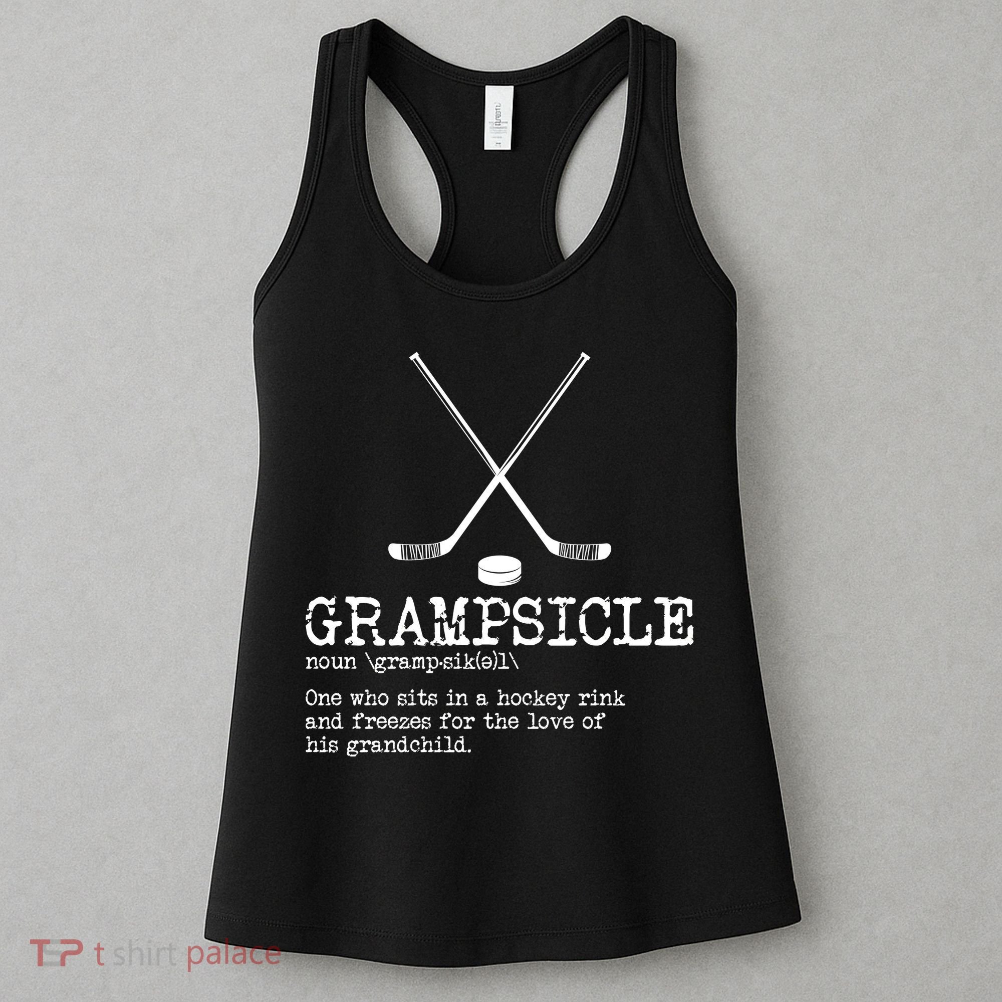 Hockey Grandpa Grampsicle Definition Funny Women's Tank Top
