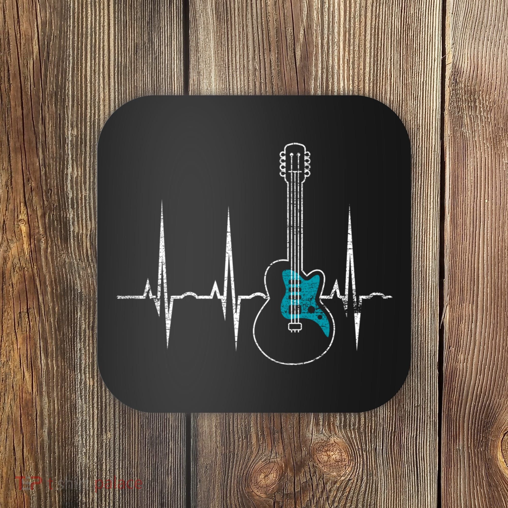 Heartbeat Guitarist Guitar Great Gift Coaster