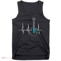 Heartbeat Guitarist Guitar Great Gift Tank Top thumb 0