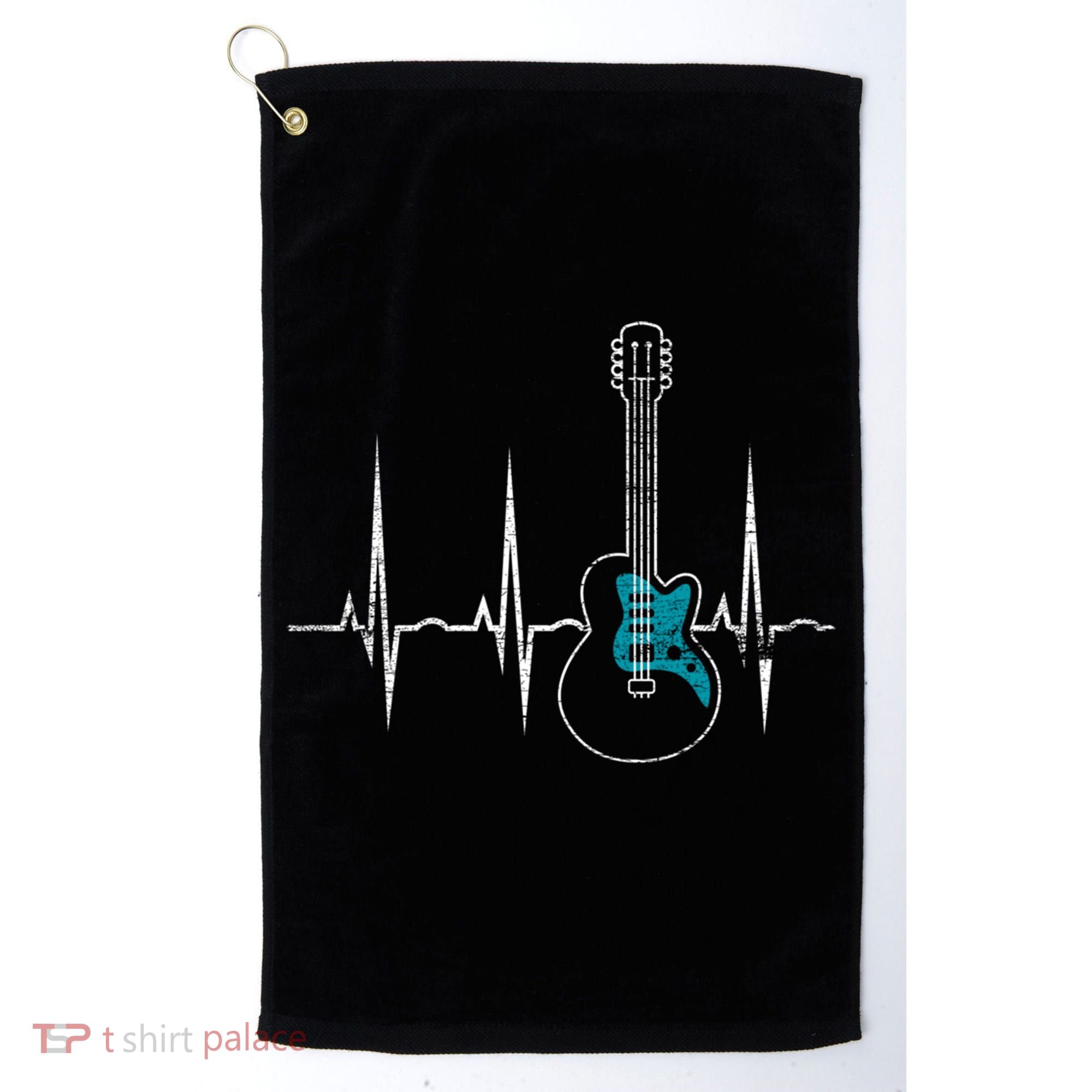 Heartbeat Guitarist Guitar Great Gift Golf Towel
