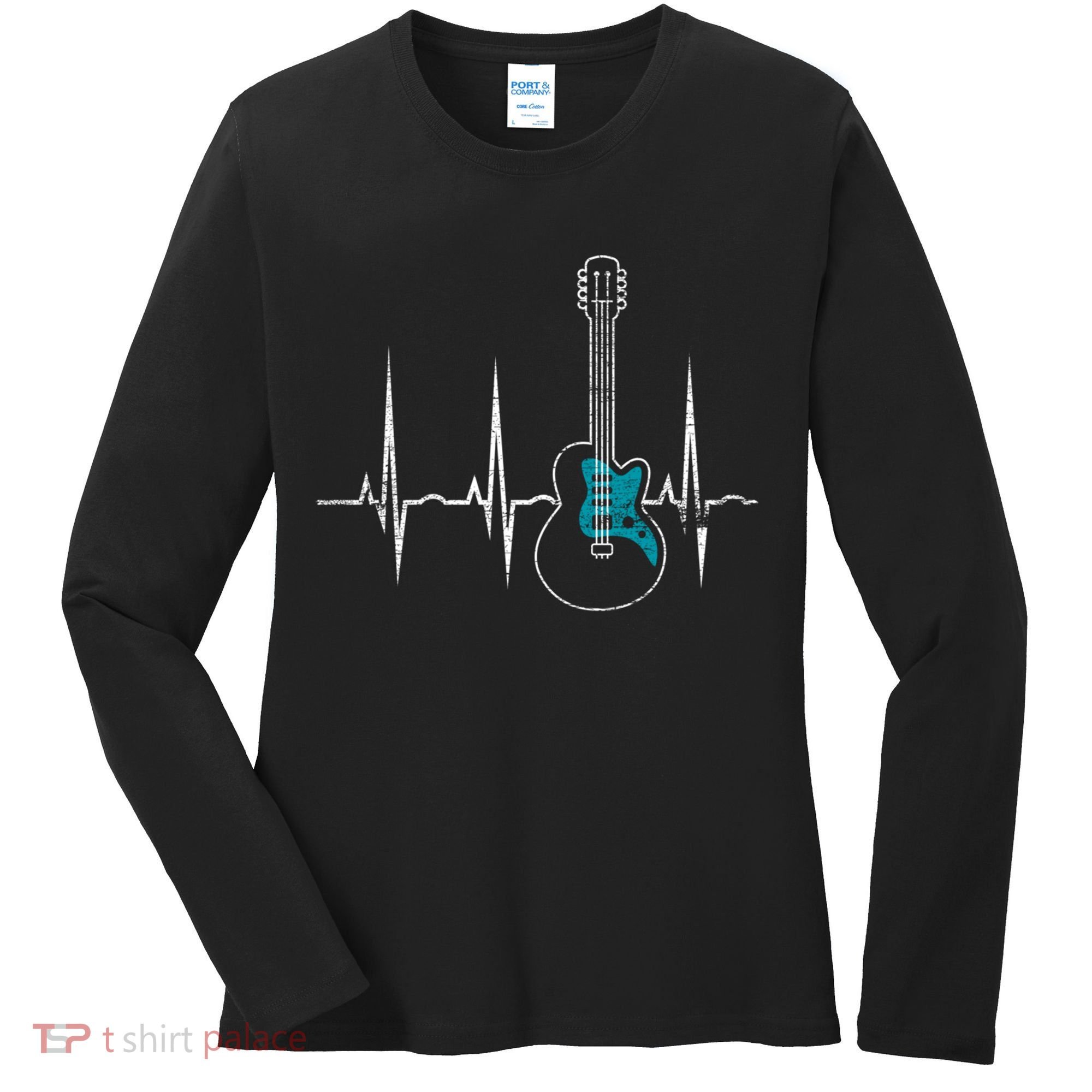 Heartbeat Guitarist Guitar Great Gift Women's Long Sleeve Shirt