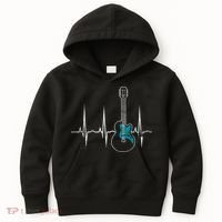 Heartbeat Guitarist Guitar Great Gift Kids Hoodie thumb 0