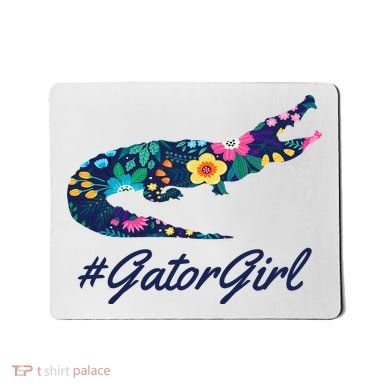 Hashtag Gator Girl Floral Mousepad