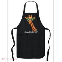 Hipster Giraffe Glasses Normal is Boring Autism Awareness Apron thumb 0