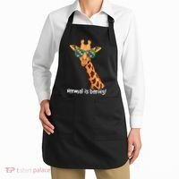 Hipster Giraffe Glasses Normal is Boring Autism Awareness Apron thumb 2