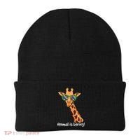 Hipster Giraffe Glasses Normal is Boring Autism Awareness Beanie thumb 0