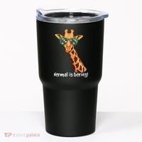 Hipster Giraffe Glasses Normal is Boring Autism Awareness Tumbler thumb 0