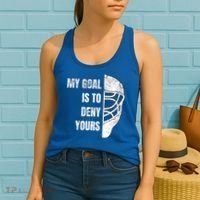 Hockey Goalie Gift My Goal Is To Deny Yours Gift Women's Tank Top thumb 2