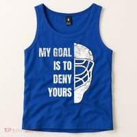 Hockey Goalie Gift My Goal Is To Deny Yours Gift Tank Top thumb 2