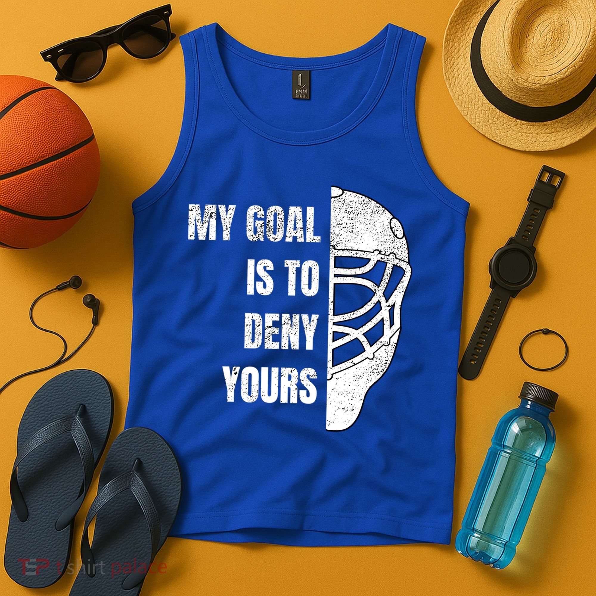 Hockey Goalie Gift My Goal Is To Deny Yours Gift Tank Top