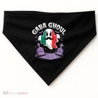 Halloween Graveyard Gaba Ghoul Ghost Funny Italian Gabagool USA-Made Doggie Bandana thumb 0