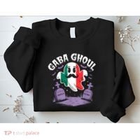 Halloween Graveyard Gaba Ghoul Ghost Funny Italian Gabagool Sweatshirt thumb 2
