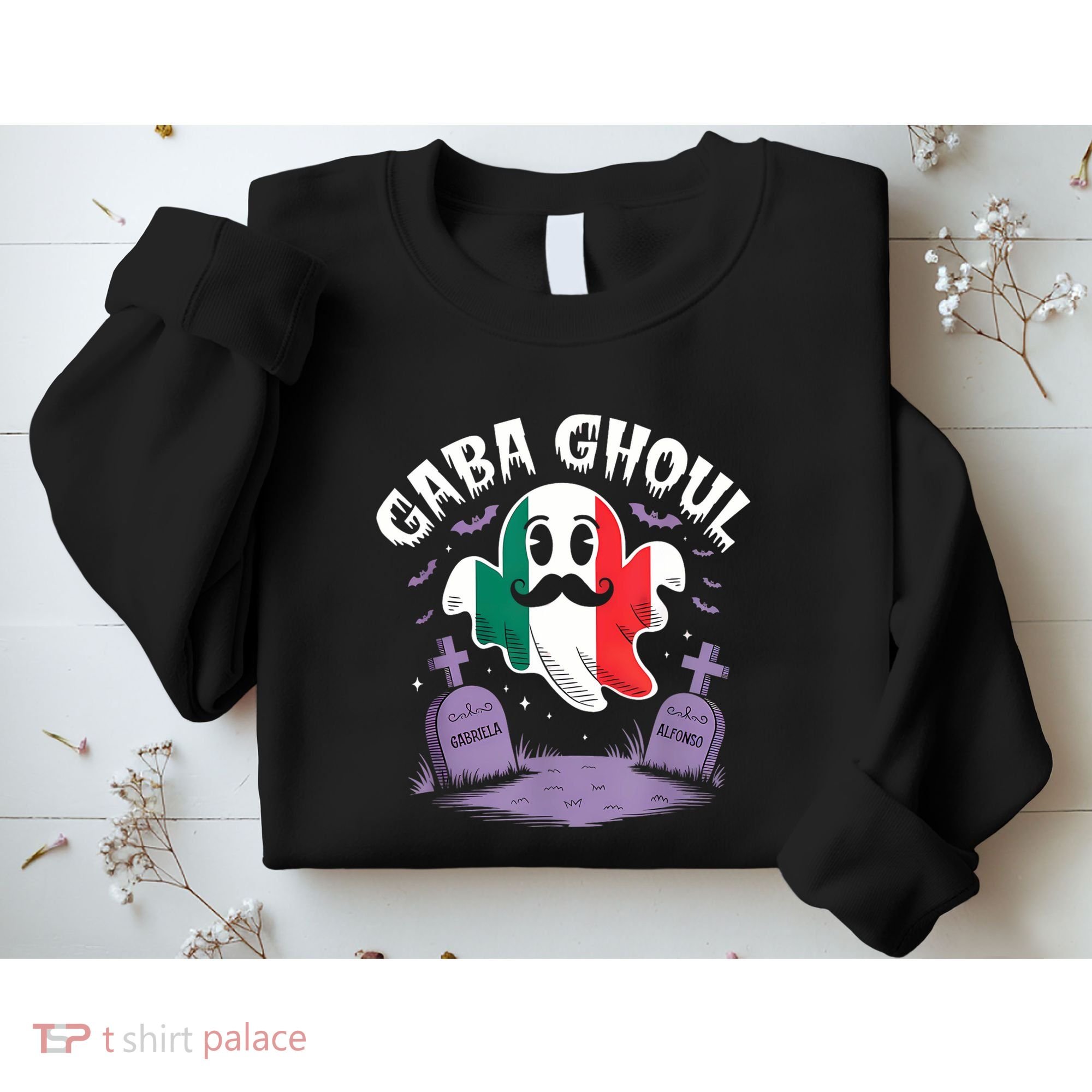Halloween Graveyard Gaba Ghoul Ghost Funny Italian Gabagool Sweatshirt