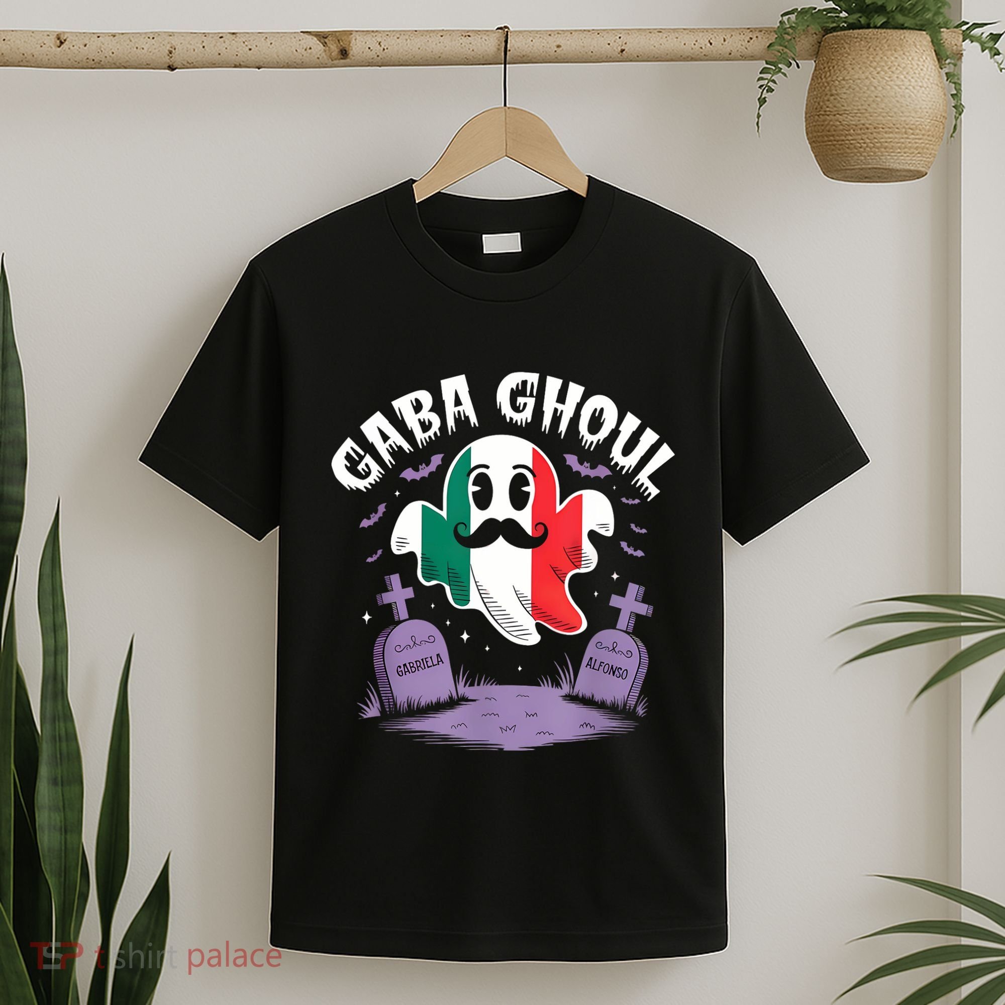 Halloween Graveyard Gaba Ghoul Ghost Funny Italian Gabagool T-Shirt