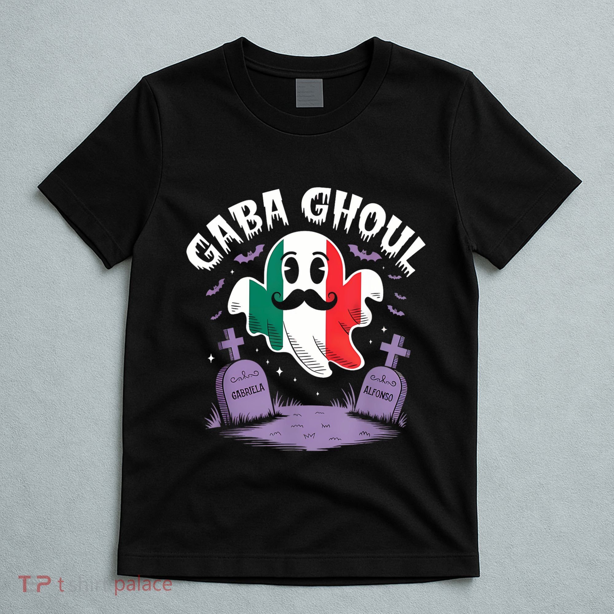Halloween Graveyard Gaba Ghoul Ghost Funny Italian Gabagool T-Shirt