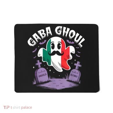 Halloween Graveyard Gaba Ghoul Ghost Funny Italian Gabagool Mousepad