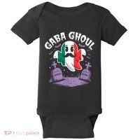 Halloween Graveyard Gaba Ghoul Ghost Funny Italian Gabagool Baby Bodysuit thumb 0