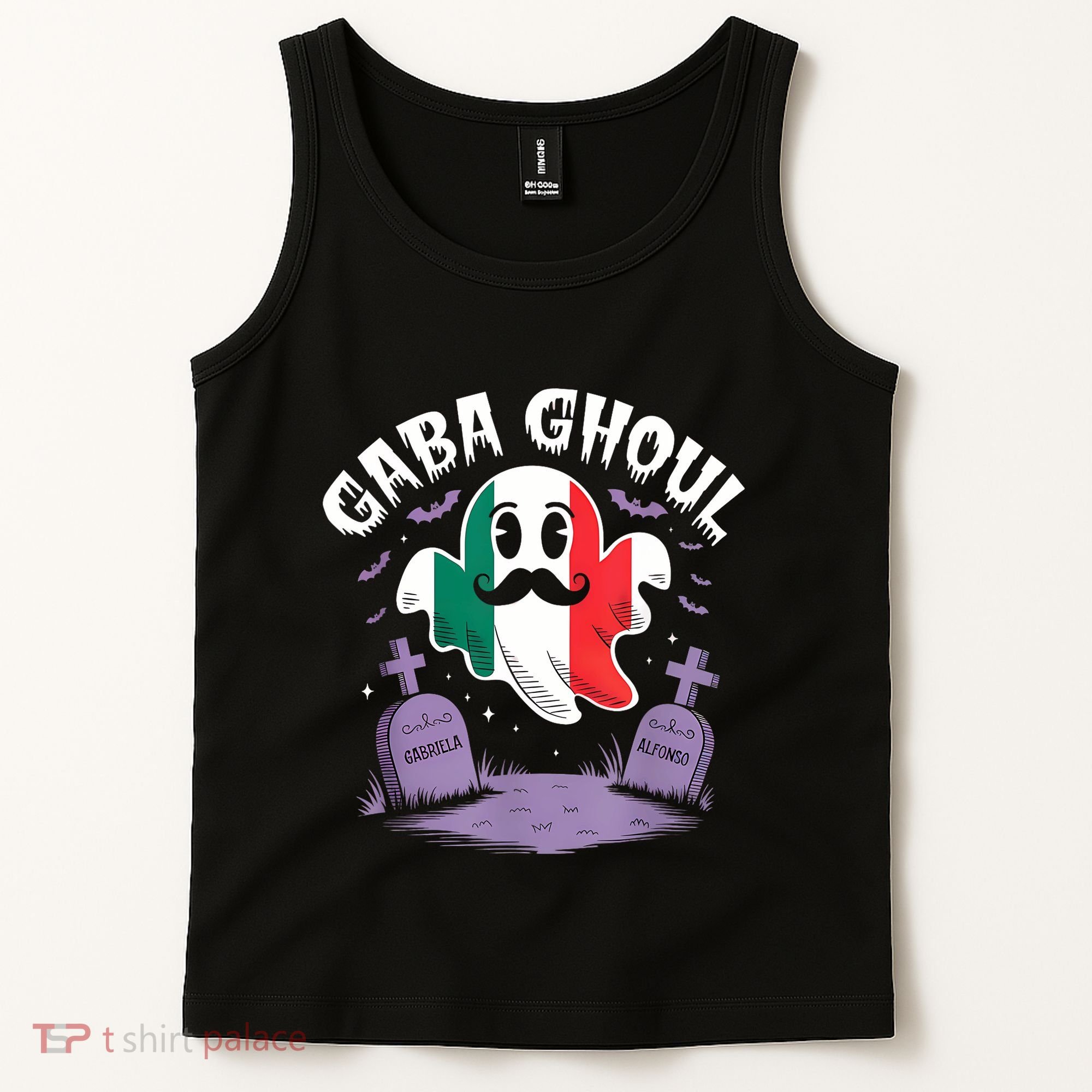 Halloween Graveyard Gaba Ghoul Ghost Funny Italian Gabagool Tank Top