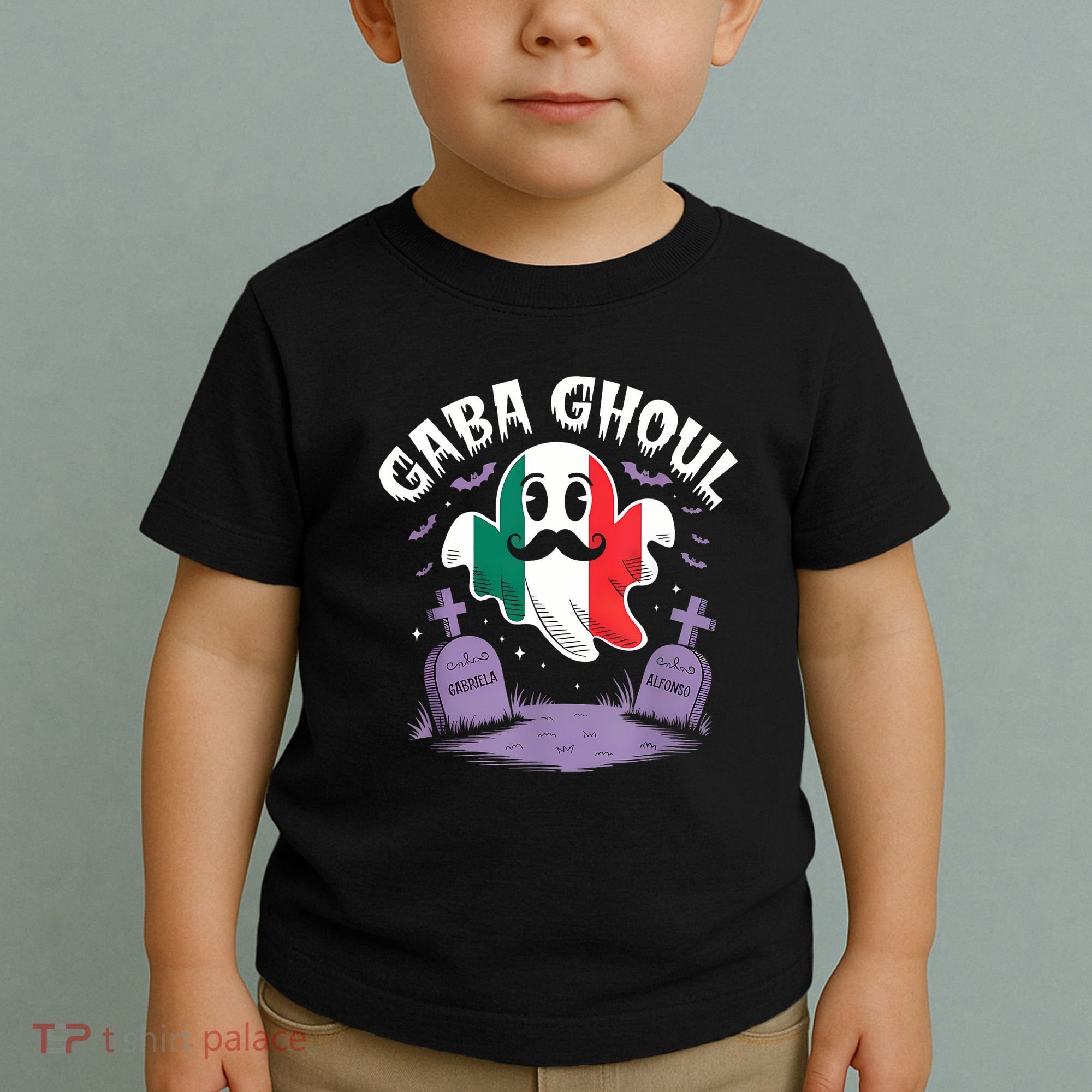 Halloween Graveyard Gaba Ghoul Ghost Funny Italian Gabagool Toddler T-Shirt