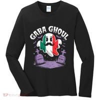 Halloween Graveyard Gaba Ghoul Ghost Funny Italian Gabagool Women's Long Sleeve Shirt thumb 0