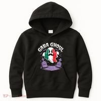 Halloween Graveyard Gaba Ghoul Ghost Funny Italian Gabagool Kids Hoodie thumb 0