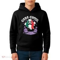 Halloween Graveyard Gaba Ghoul Ghost Funny Italian Gabagool Kids Hoodie thumb 4