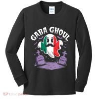 Halloween Graveyard Gaba Ghoul Ghost Funny Italian Gabagool Kids Long Sleeve Shirt thumb 0