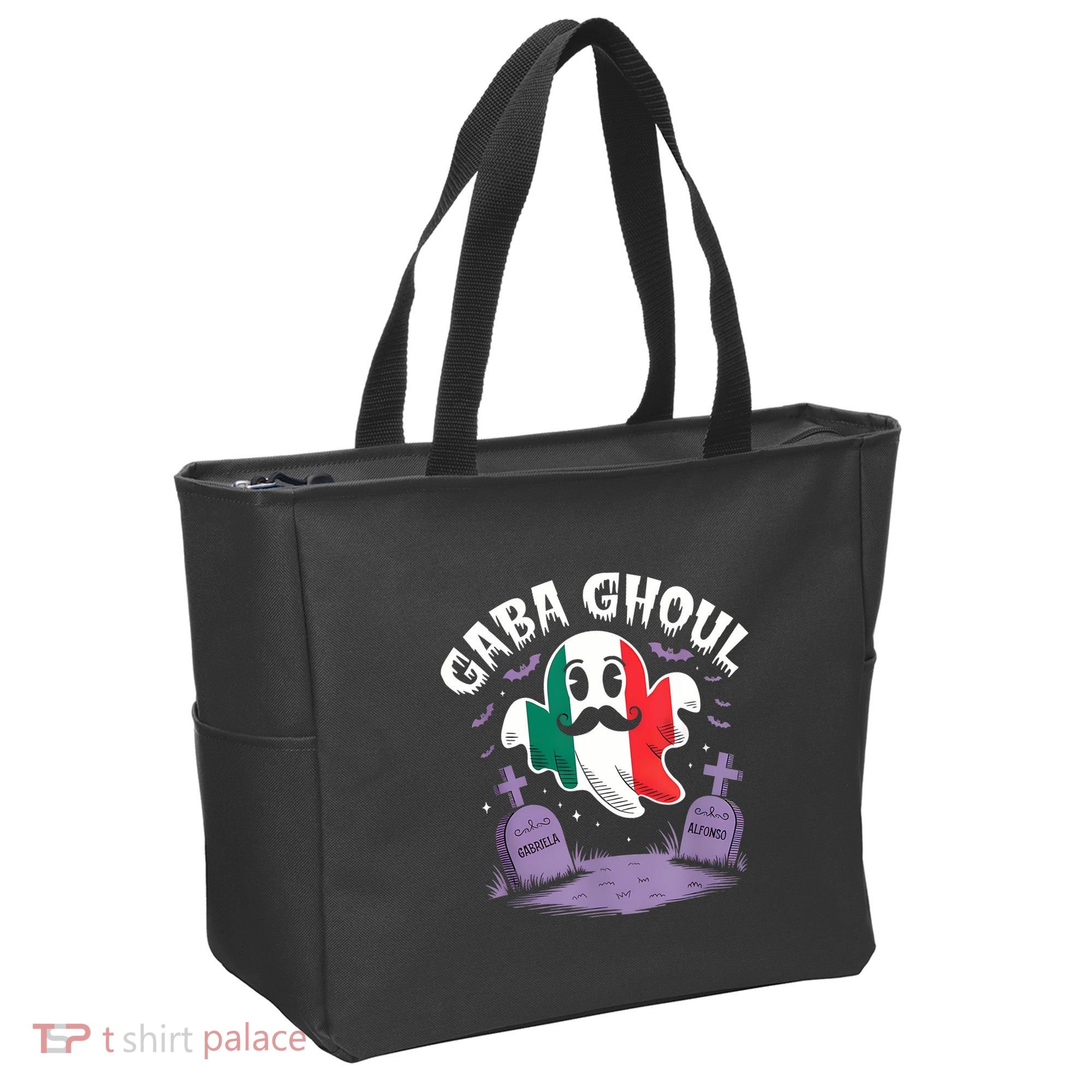Halloween Graveyard Gaba Ghoul Ghost Funny Italian Gabagool Tote Bag