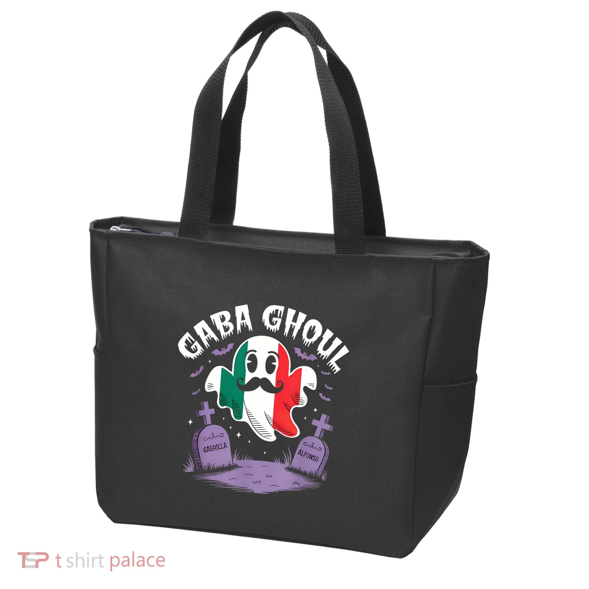 Halloween Graveyard Gaba Ghoul Ghost Funny Italian Gabagool Tote Bag