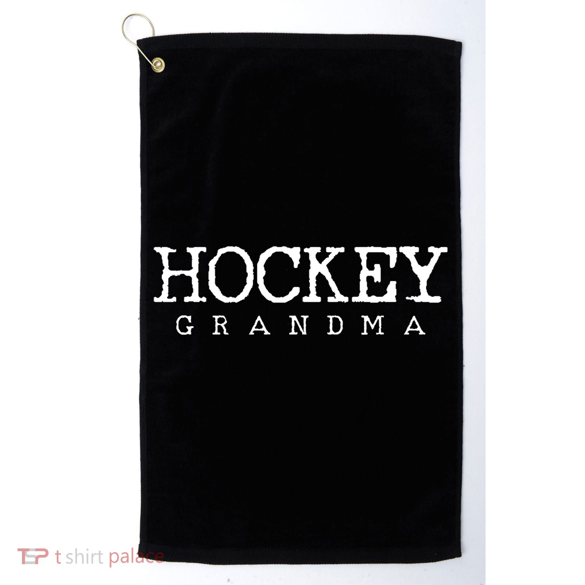 Hockey Grandma Gift Golf Towel