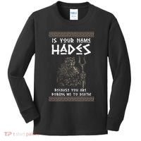 Hades Greek God And Ancient Greek Mythology History Buff Kids Long Sleeve Shirt thumb 0