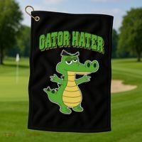 Haters Gonna Hate Gator Hater Golf Towel thumb 1