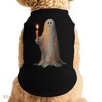 Halloween Ghost Holding Candle Spooky Doggie Tank thumb 0