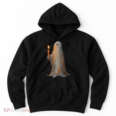Halloween Ghost Holding Candle Spooky Hoodie