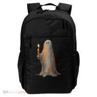 Halloween Ghost Holding Candle Spooky Backpack thumb 0