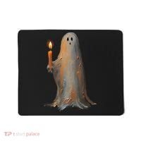 Halloween Ghost Holding Candle Spooky Mousepad thumb 0
