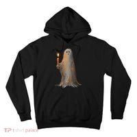 Halloween Ghost Holding Candle Spooky Tall Hoodie thumb 0