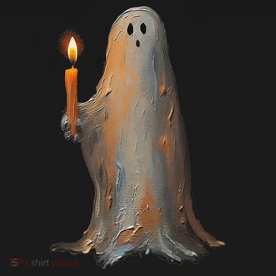 Halloween Ghost Holding Candle Spooky Tall Hoodie