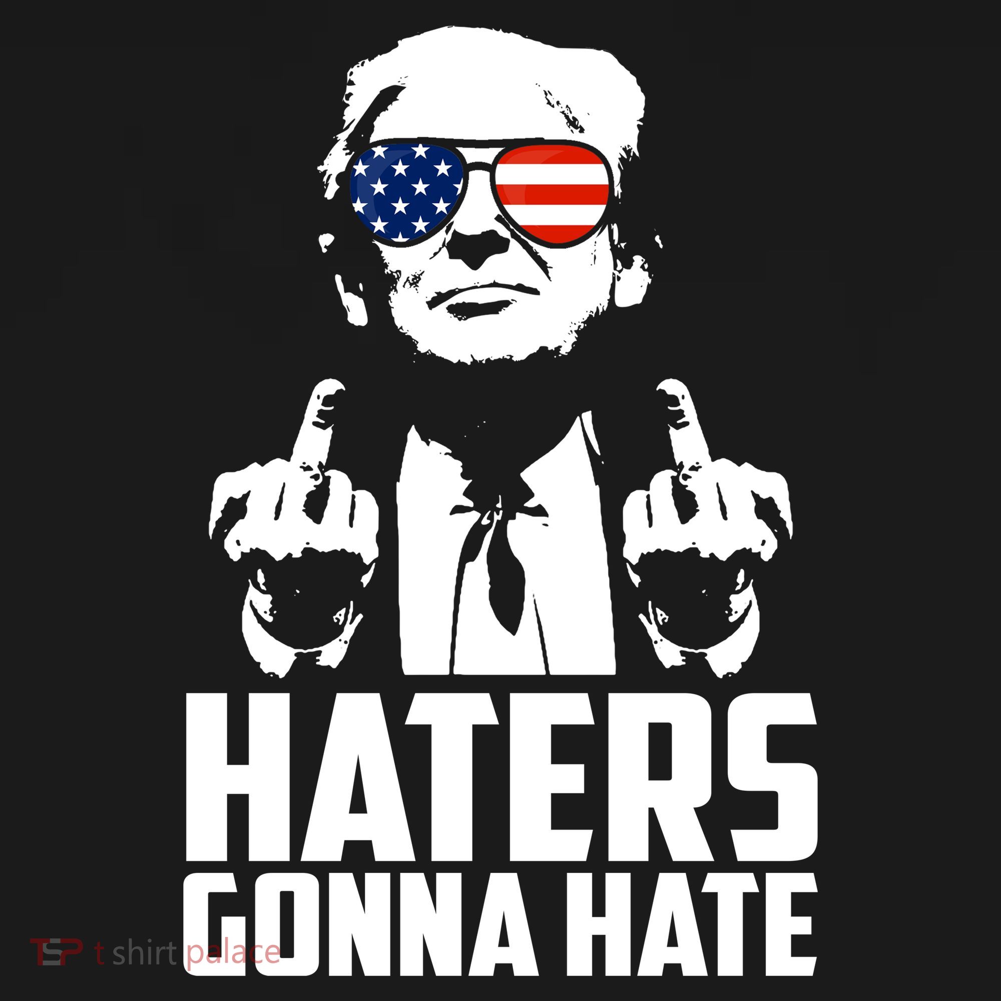 Haters Gonna Hate Donald Trump Middle Finger Funny Usa Coaster
