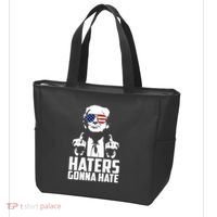 Haters Gonna Hate Donald Trump Middle Finger Funny Usa Tote Bag thumb 3