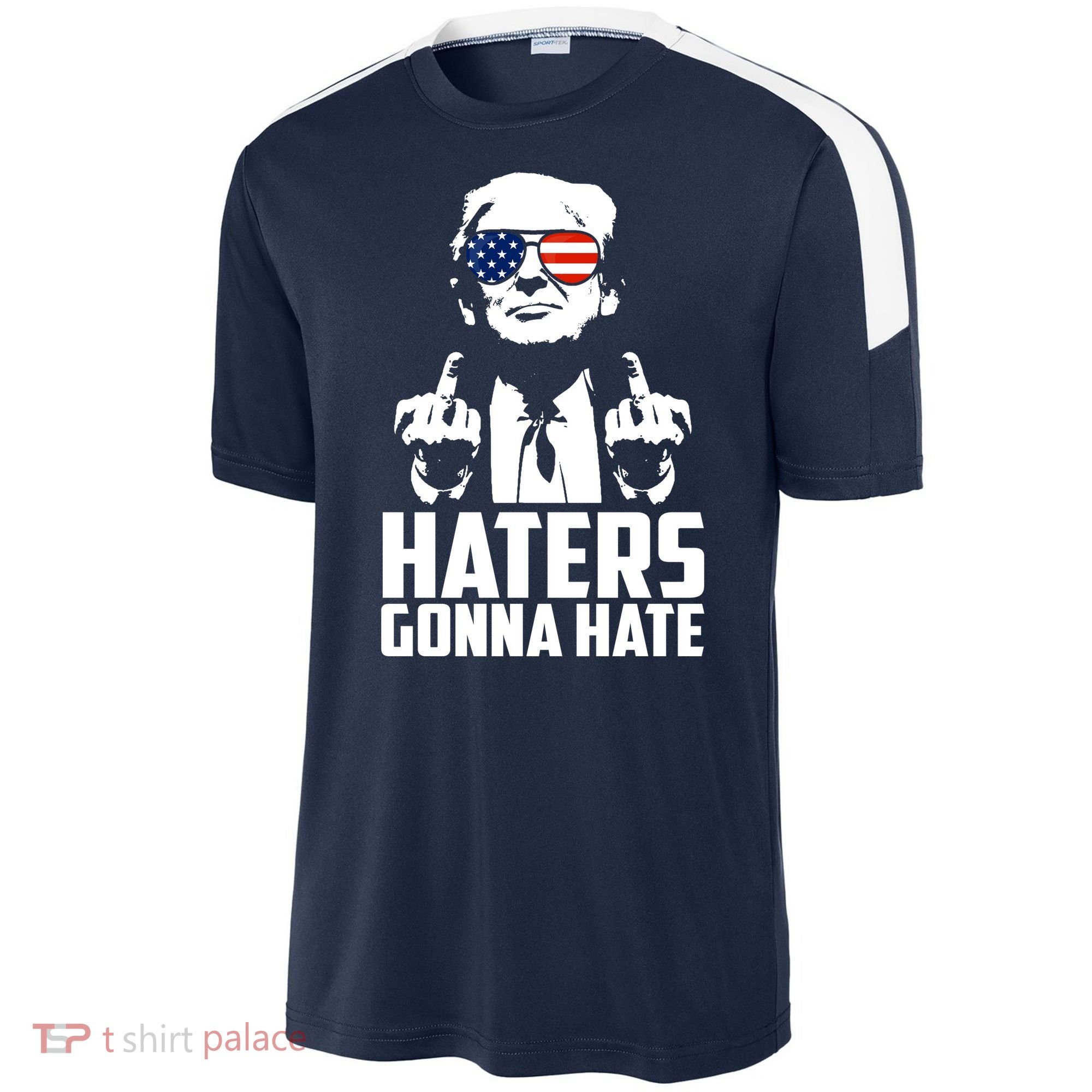 Haters Gonna Hate Donald Trump Middle Finger Funny Usa Sport-Tek Competitor United Soccer Jersey