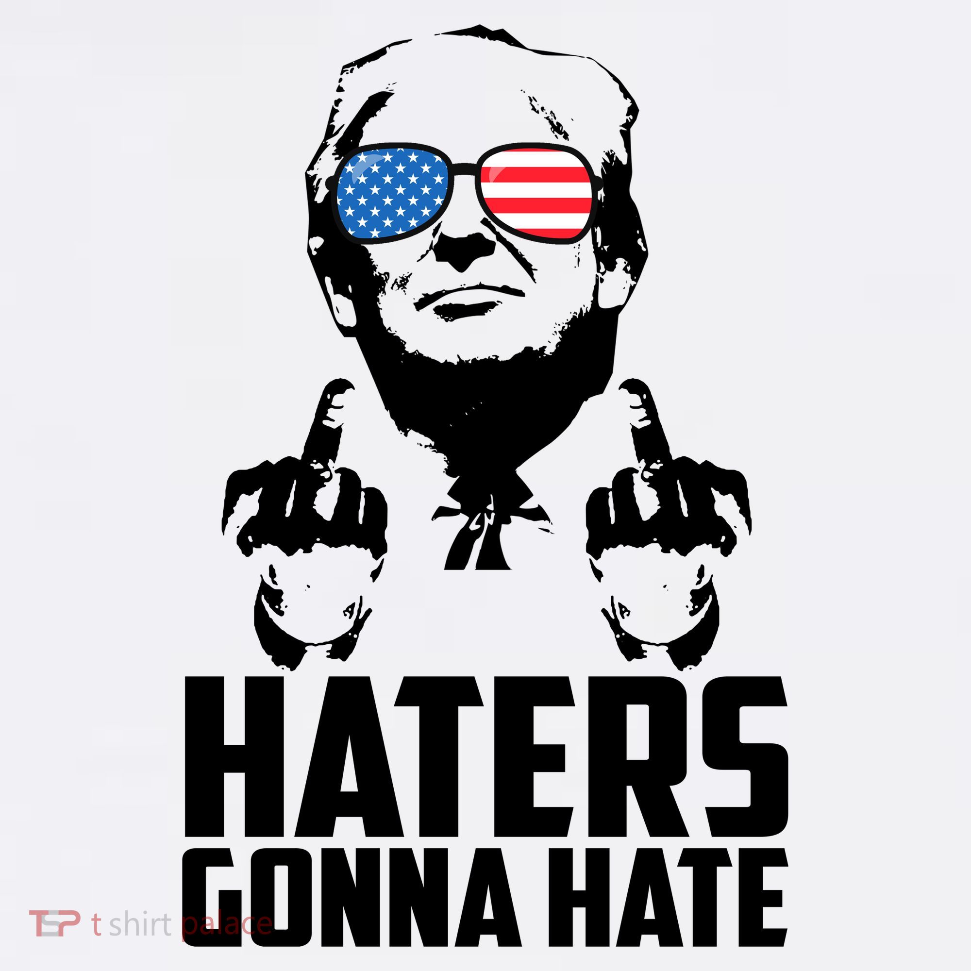 Haters Gonna Hate Donald Trump Middle Finger Funny Usa Women's Hoodie