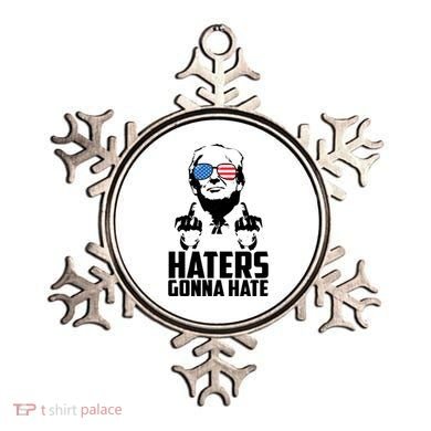 Haters Gonna Hate Donald Trump Middle Finger Funny Usa Ornament