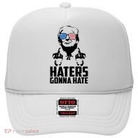 Haters Gonna Hate Donald Trump Middle Finger Funny Usa Hat thumb 0