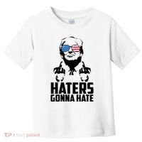 Haters Gonna Hate Donald Trump Middle Finger Funny Usa Toddler T-Shirt thumb 0