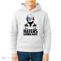 Haters Gonna Hate Donald Trump Middle Finger Funny Usa Kids Hoodie thumb 4