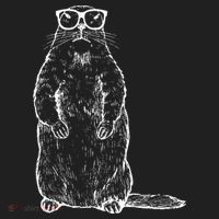 Hipster Groundhog In Nerd Glasses Women's Sweatshirt thumb 2