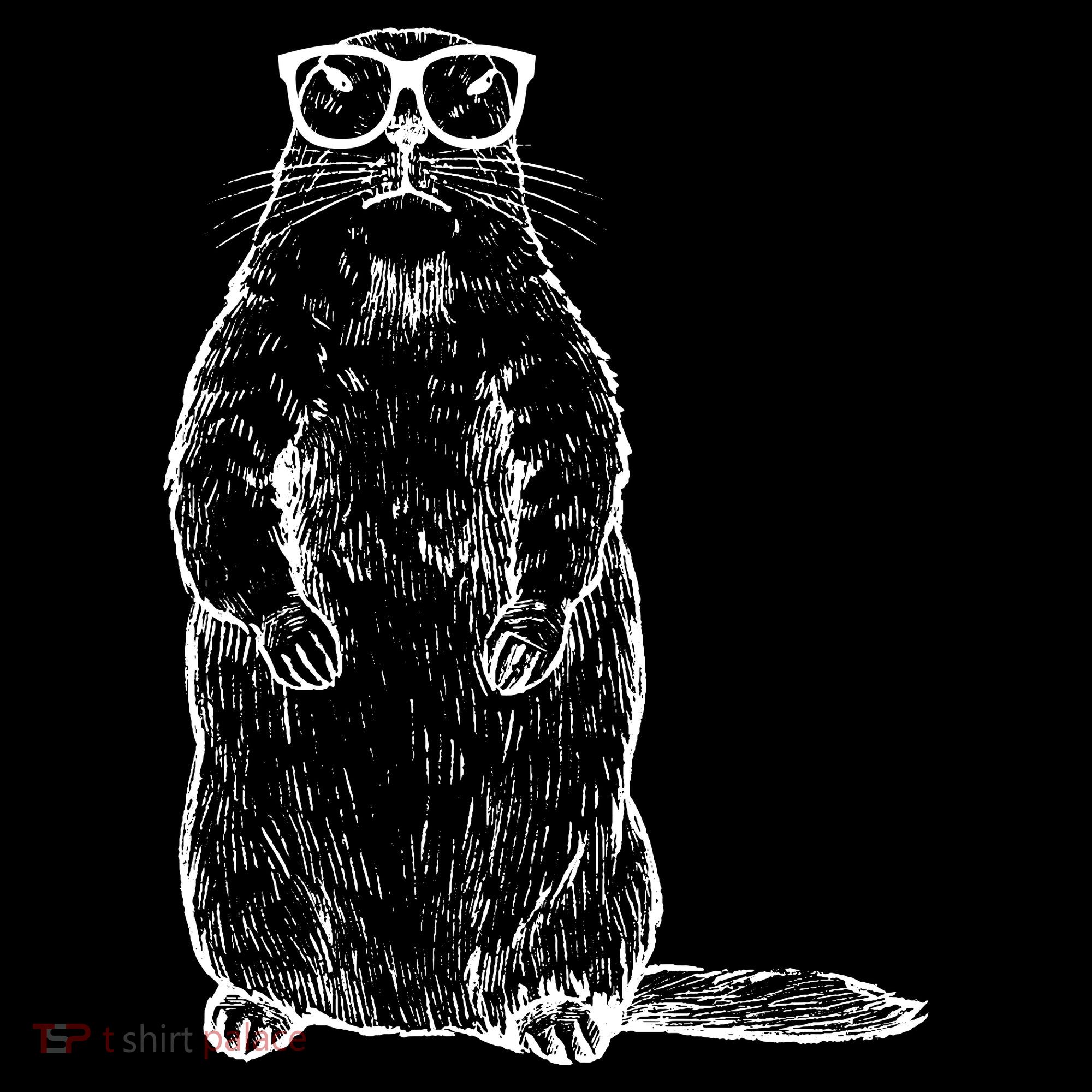Hipster Groundhog In Nerd Glasses Toddler Hoodie