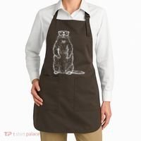 Hipster Groundhog In Nerd Glasses Apron thumb 2